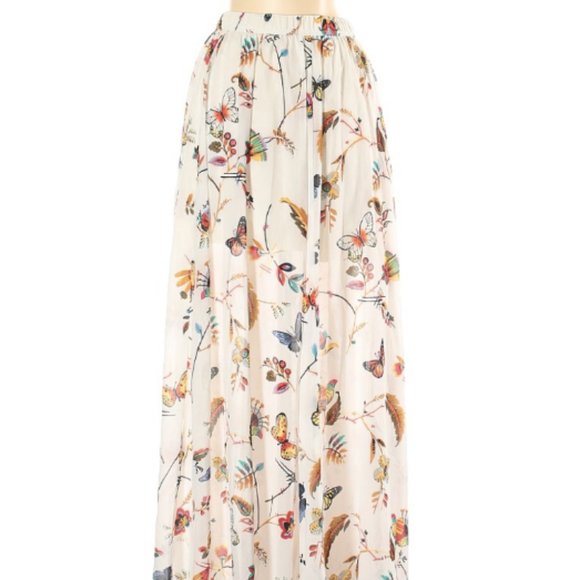 Butterfly print maxi skirt - Picture 1 of 3